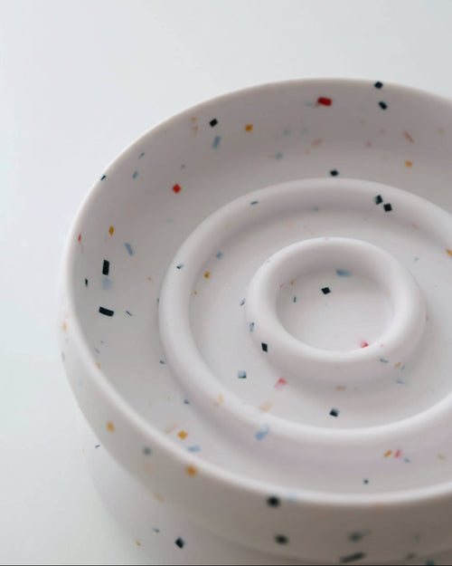 Dapple Dining Reversible Slow Feeder Dog Bowl