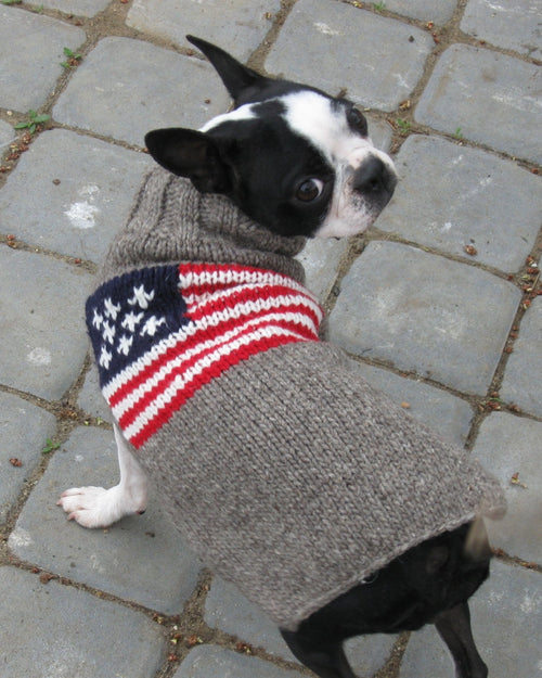 Red, White + Woof American Flag Dog Sweater