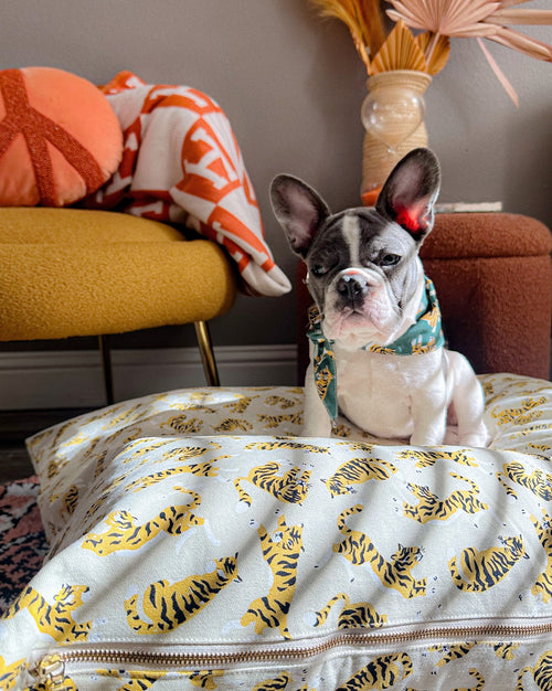 El Tigre Taupe Dog Bed