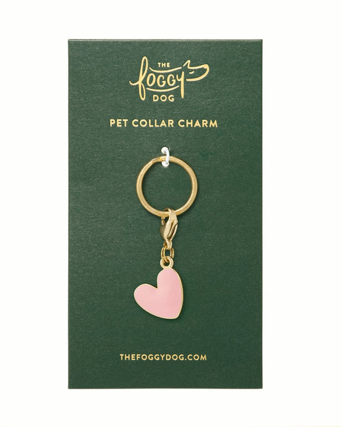 Pink Heart Collar Charm