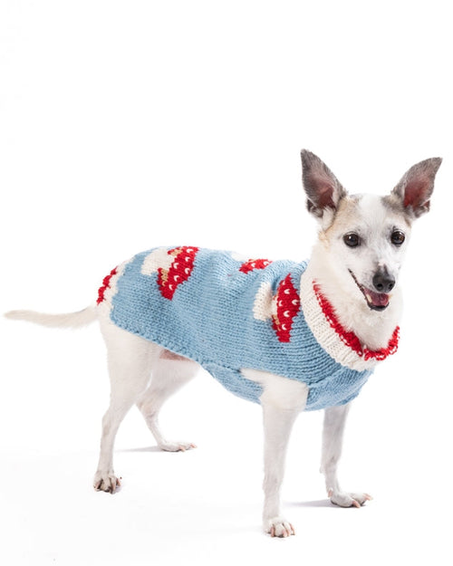 Forest Floof Mushroom Knit Dog Sweater