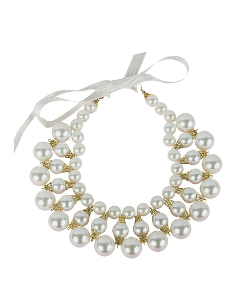 Ever After Layered Pearl Dog Necklace