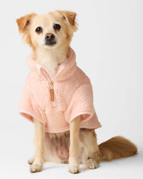 Snuggle Season Pink Sherpa Dog Jacket