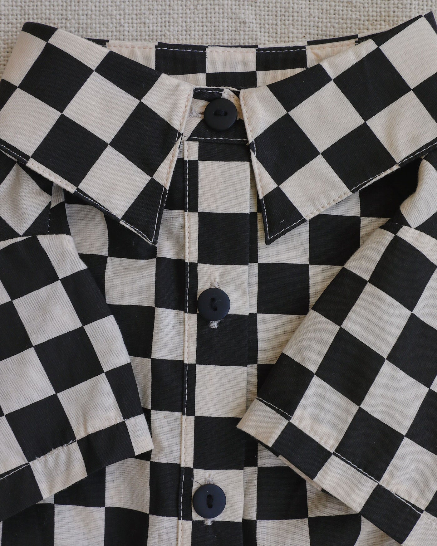 Ryder Black Check Dog Shirt Close Up