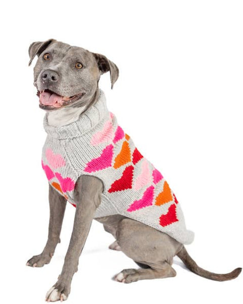 Be Mine Heart Print Dog Sweater