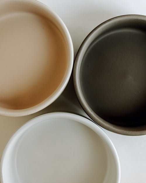 Treat Yourself White Ceramic Dog Bowl