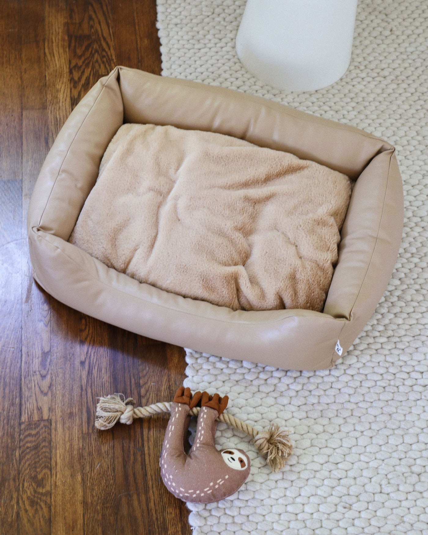 All Curled Up Tan Structured Bed