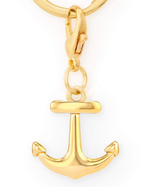 Gold Anchor Collar Charm