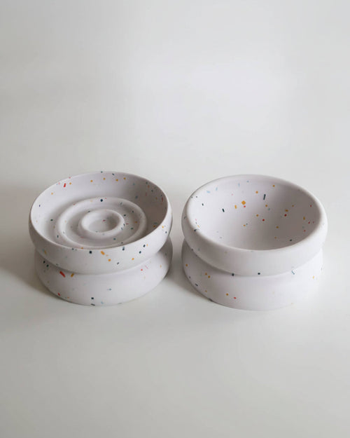 Dapple Dining Reversible Slow Feeder Dog Bowl