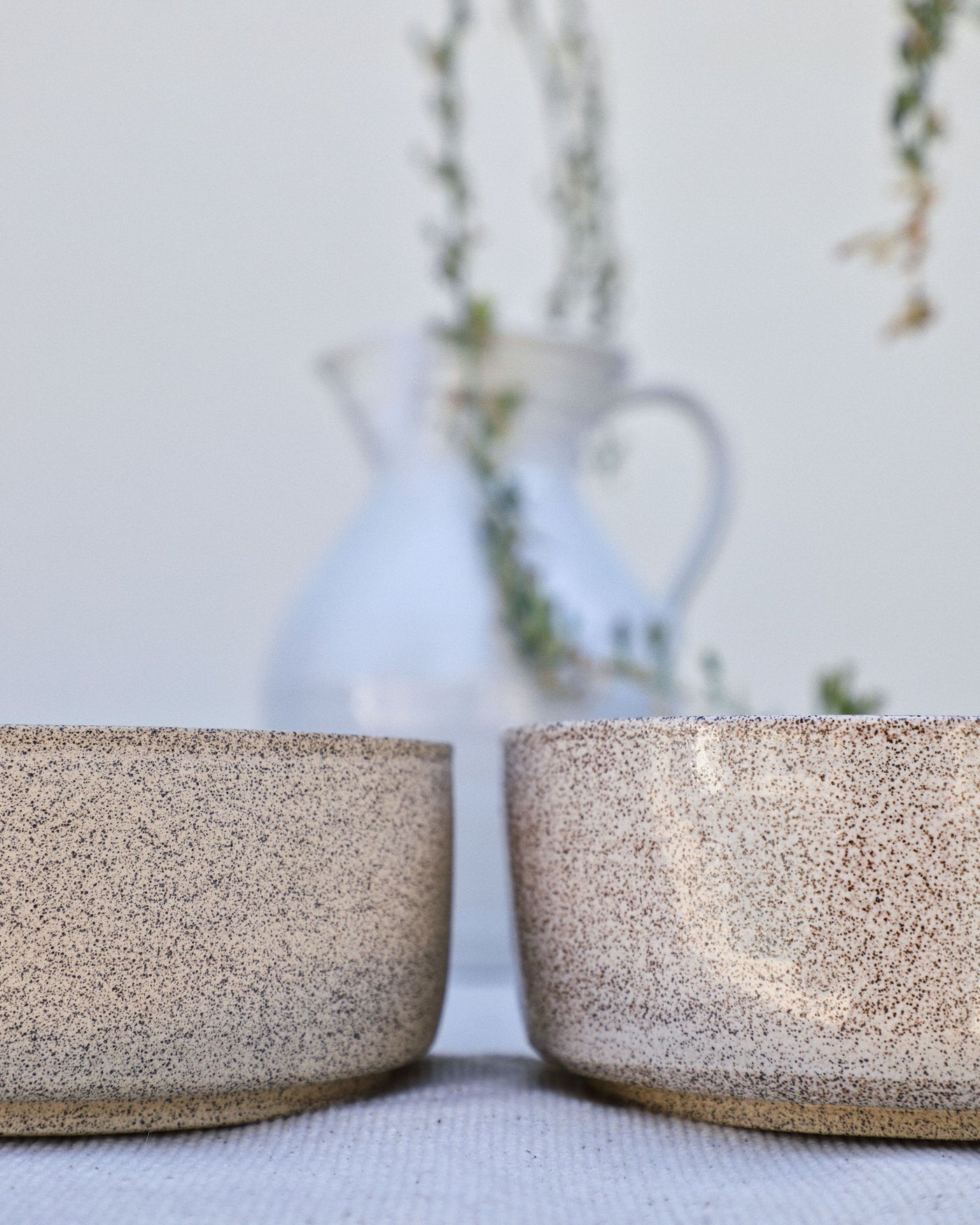 Fleck Off Speckled Handmade Dog Bowl Set