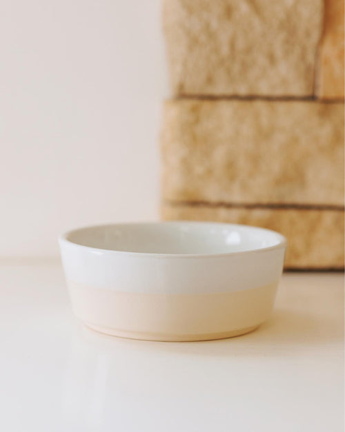 Nibbles + Bits Buttercream Ceramic Dog Bowl