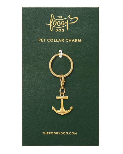Gold Anchor Collar Charm