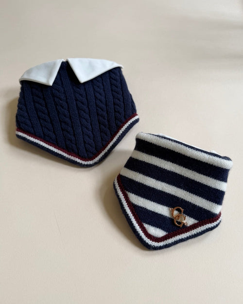 Rhodes Reversible Navy Dog Bandana
