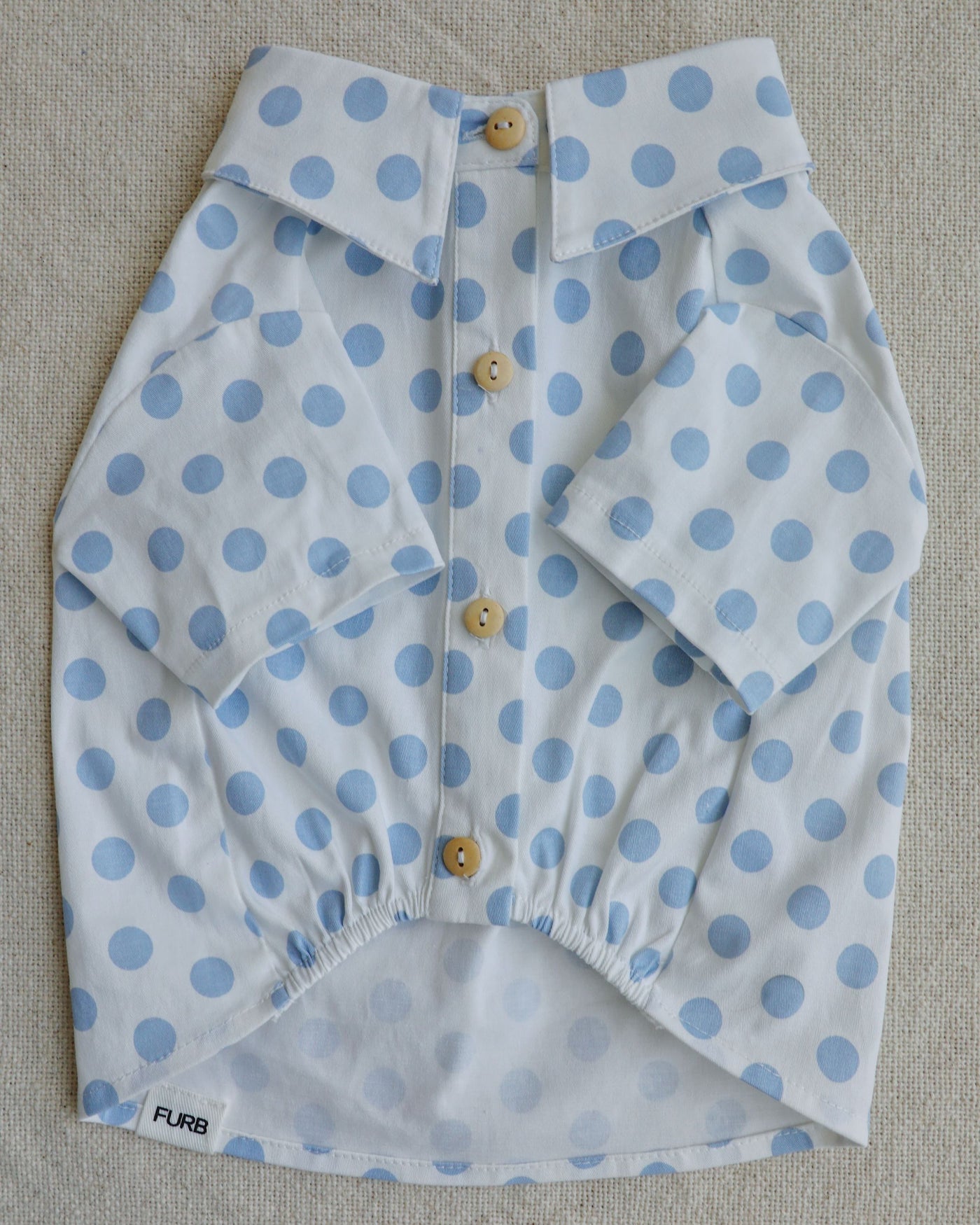 Cleo Baby Blue Polka Dot Dog Shirt Product Image