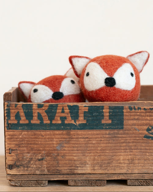 Clever Pup Fox Wool Dog Toy
