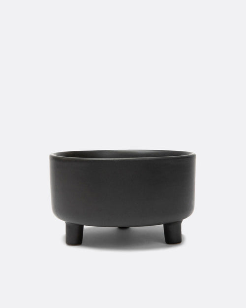 Treat Yourself Black Ceramic Dog Bowl