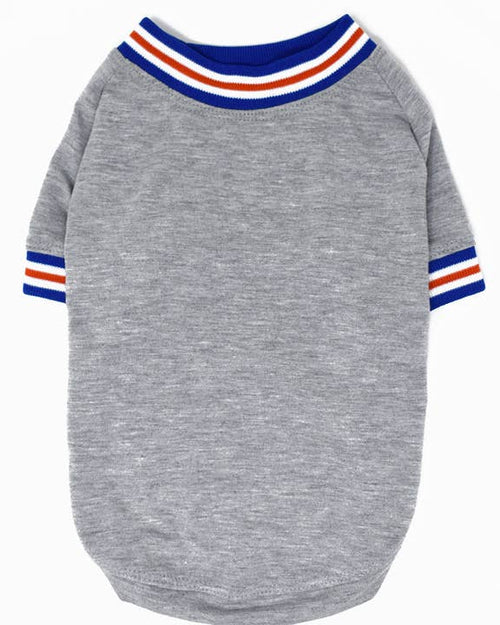 Soft grey dog shirt, perfect for small and medium-sized dogs like Beagles and Pugs.