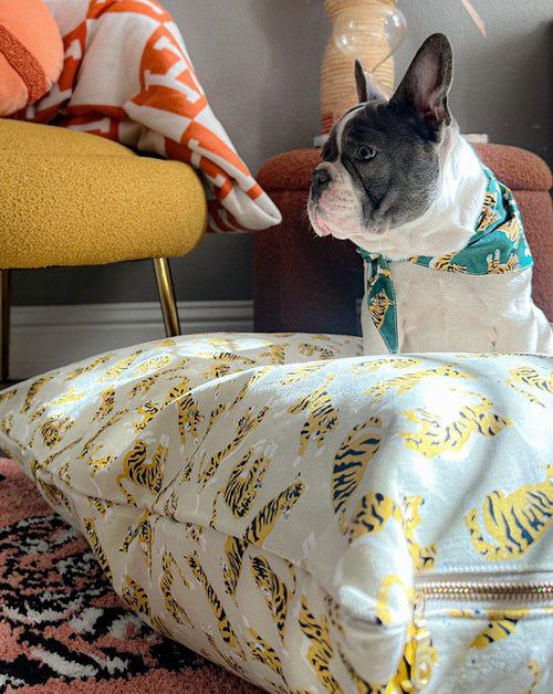 El Tigre Taupe Dog Bed