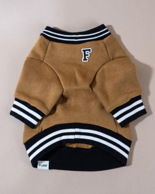 Comfortable brown sweatshirt for stylish pups, perfect for dogs like French Bulldogs and Shih Tzus