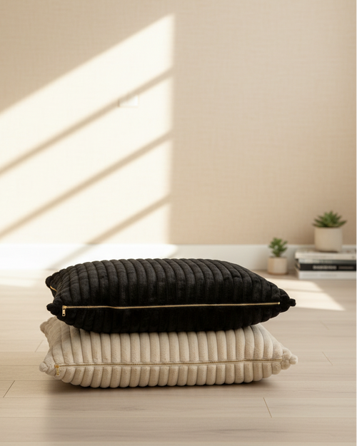 Coronado Black Faux Fur Dog Bed