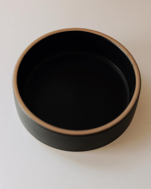 Bowled Over Minimal Charcoal Dog Bowl 