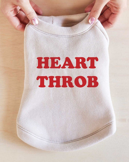 Adorable Heart Throb dog sweatshirt with romantic details, perfect for small breeds like Chihuahuas or Pugs.