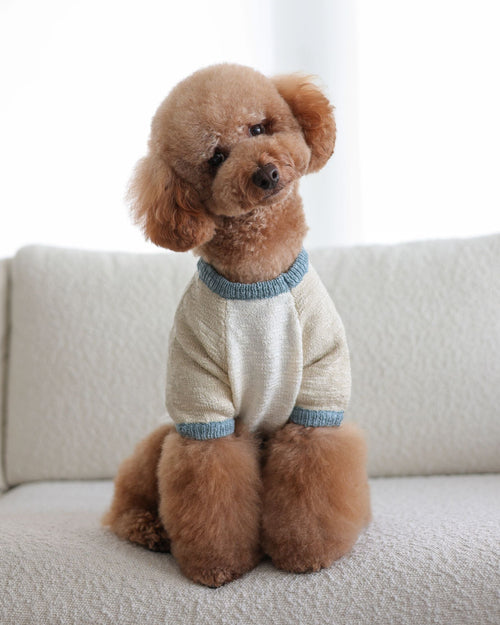 Monaco Bay Blue Colorblock Slub Sweater