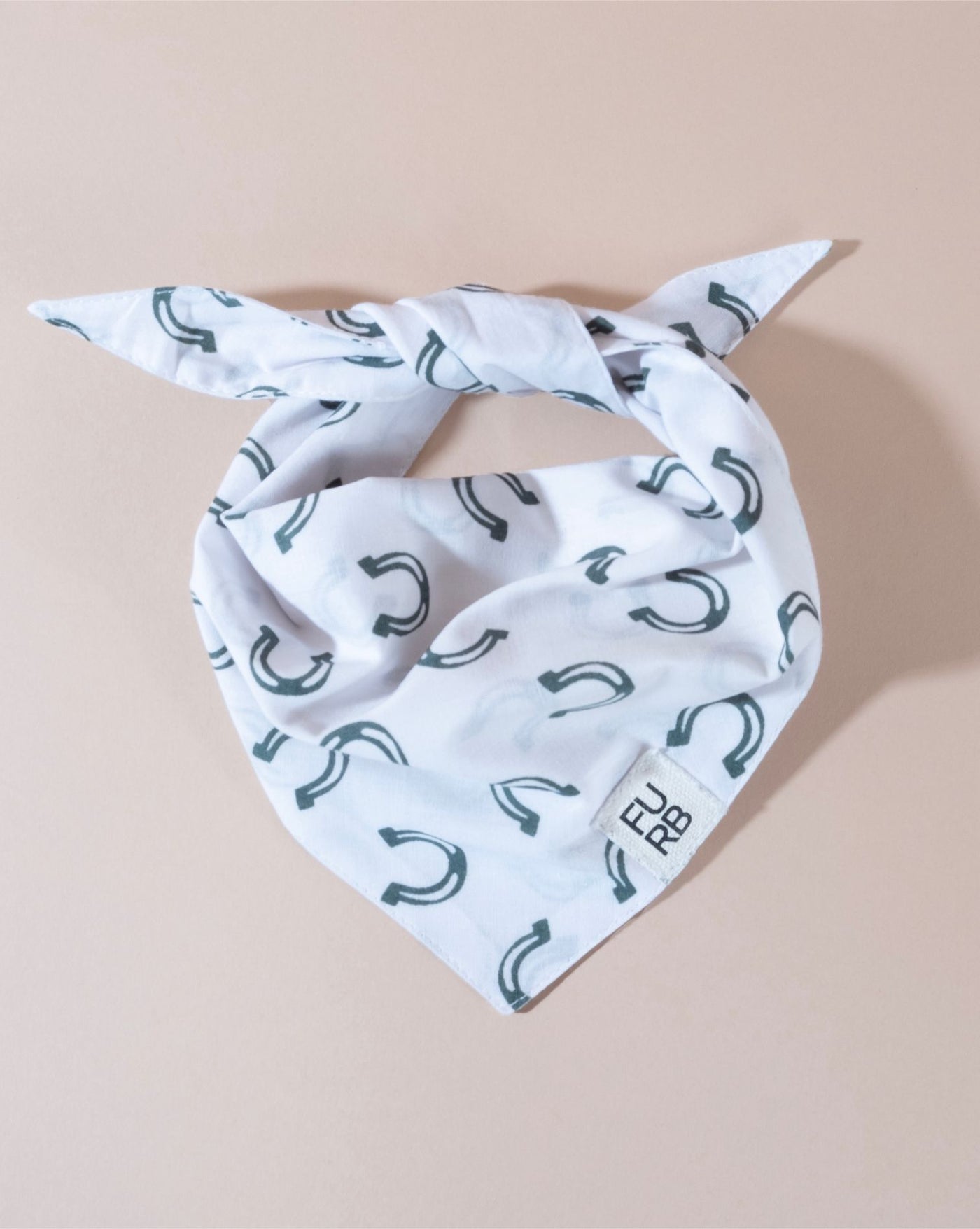 Lucky charm print dog bandana, ideal for bringing a bit of good luck to your pup's day.