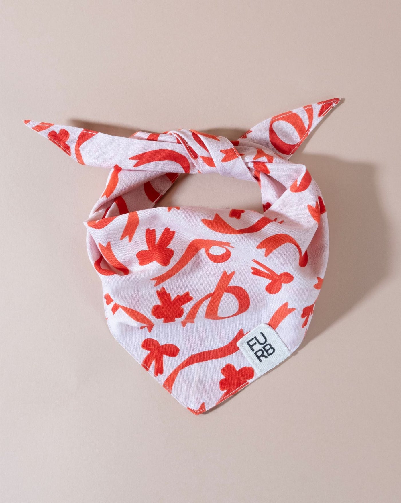 Perfect Present Bow Print dog bandana for holiday season style.