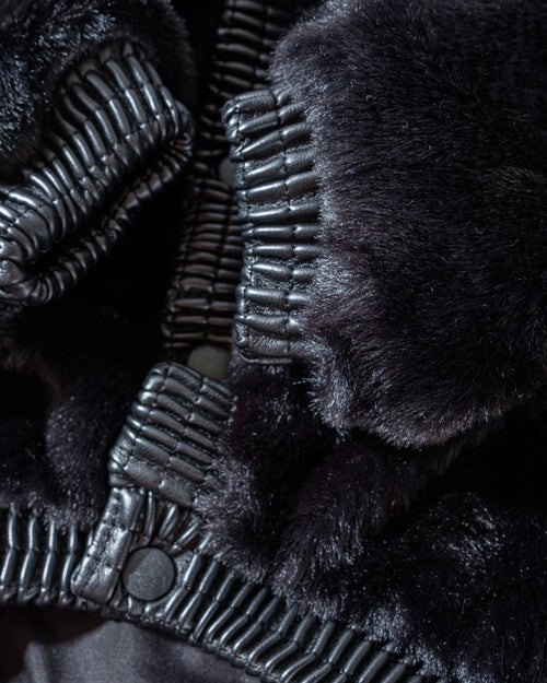 silky soft black faux fur and buttery ribbed leather accents. Matte, soft-feel snap buttons line the leather placket, leading to an oversized fur collar that wraps your fur babe in a warm hug. . best winter coat for french bulldog 