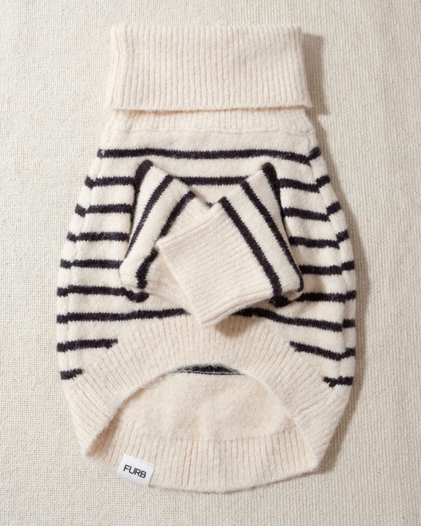 Finley Ivory + Black Striped Dog Sweater