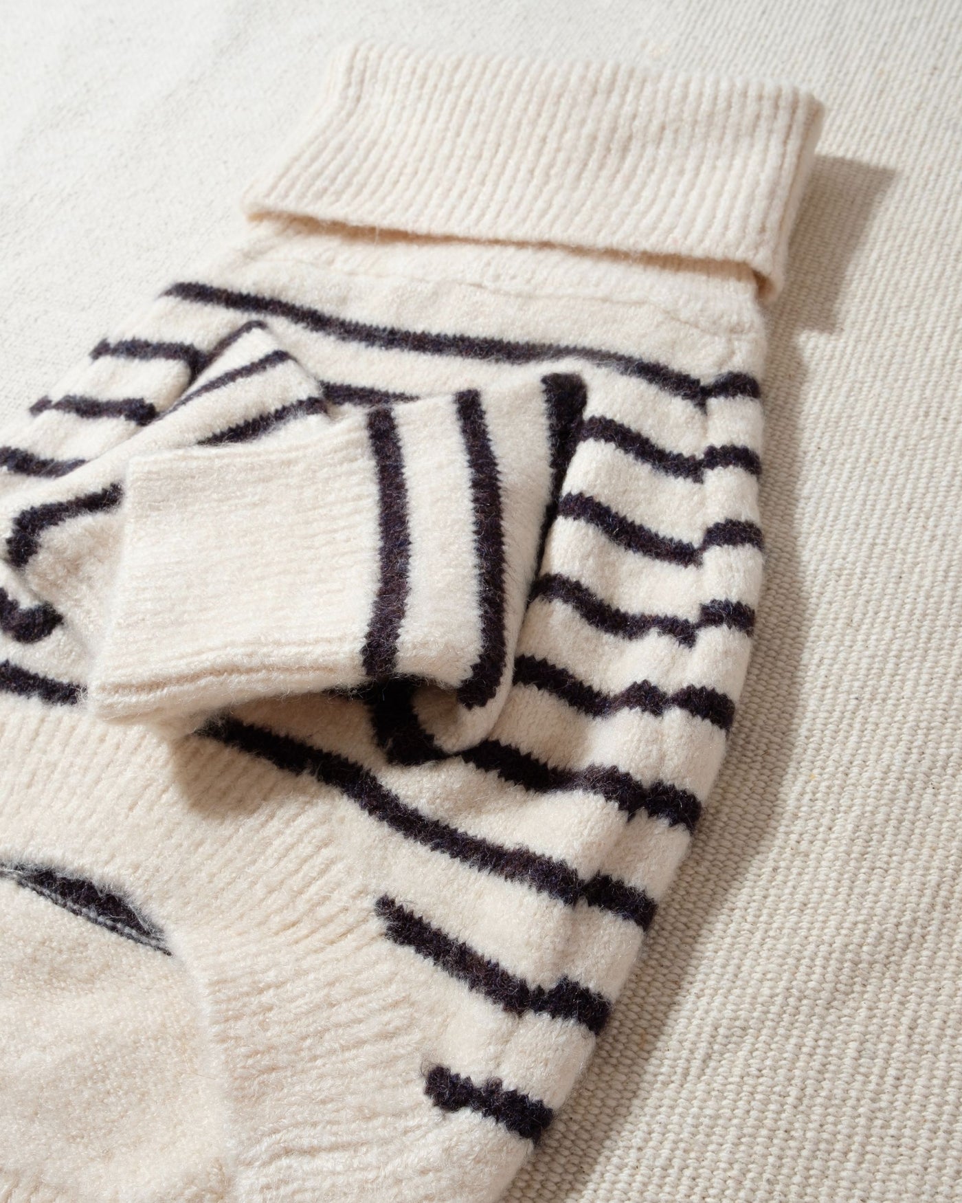 Finley Ivory + Black Striped Dog Sweater