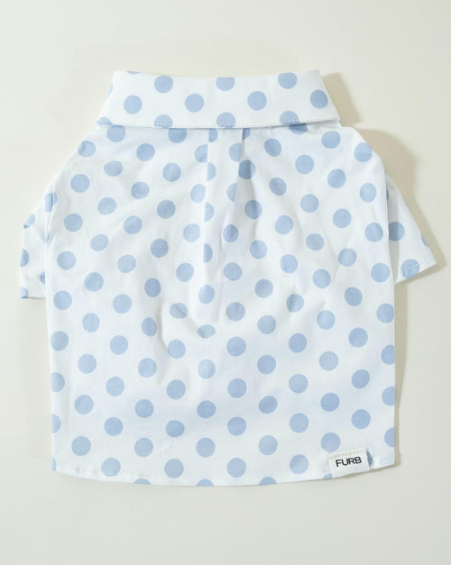 Cleo Baby Blue Polka Dot Dog Shirt