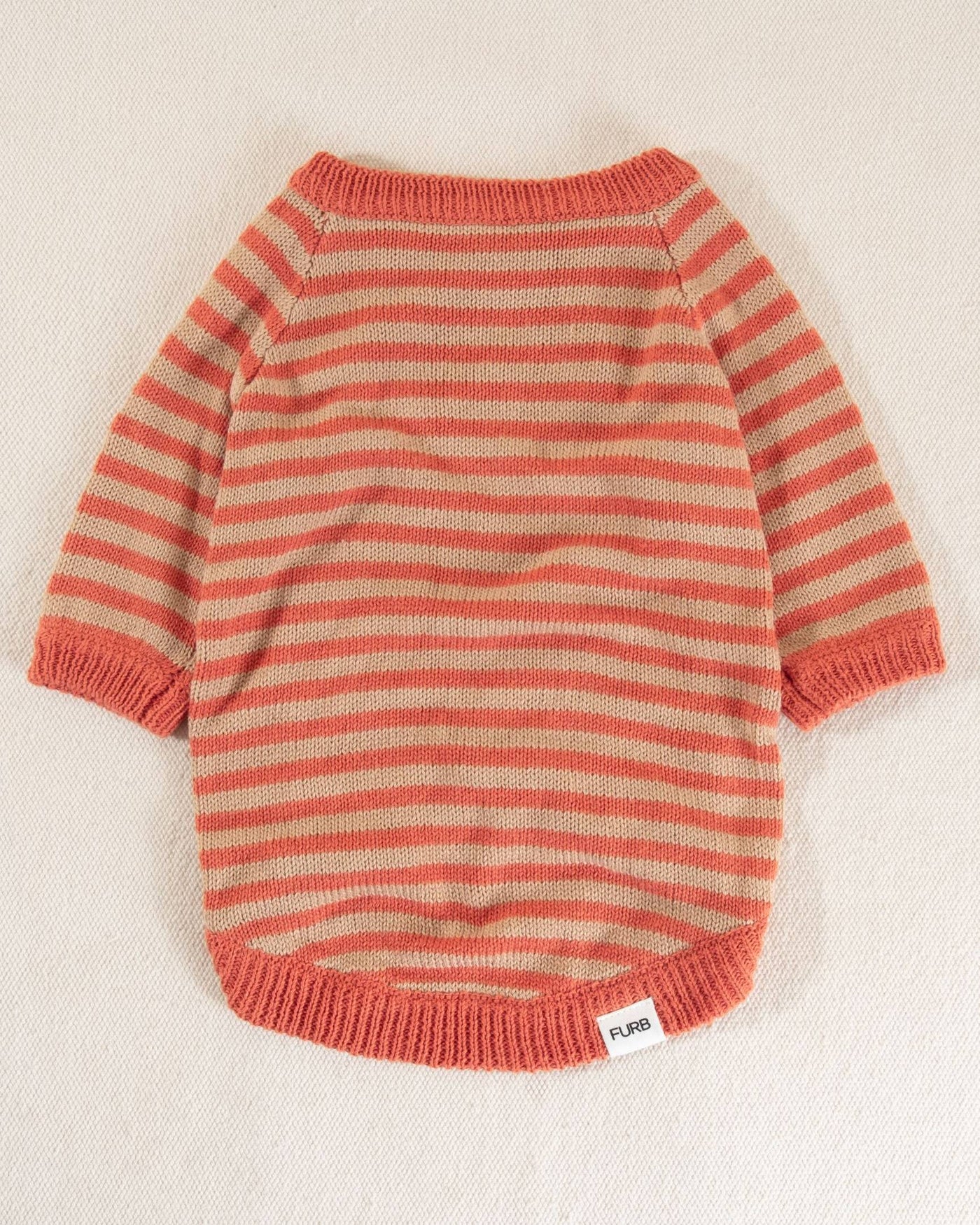 Like A Bandit Orange Striped Dog Sweater
