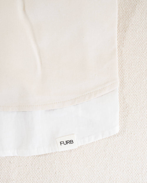 Charming wedding shirt for dogs, featuring a formal three-fer button-up in white