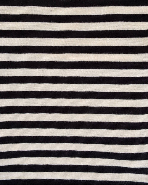 Black and ivory striped t-shirt, a comfortable choice for small dogs like Chihuahuas and Poodles.