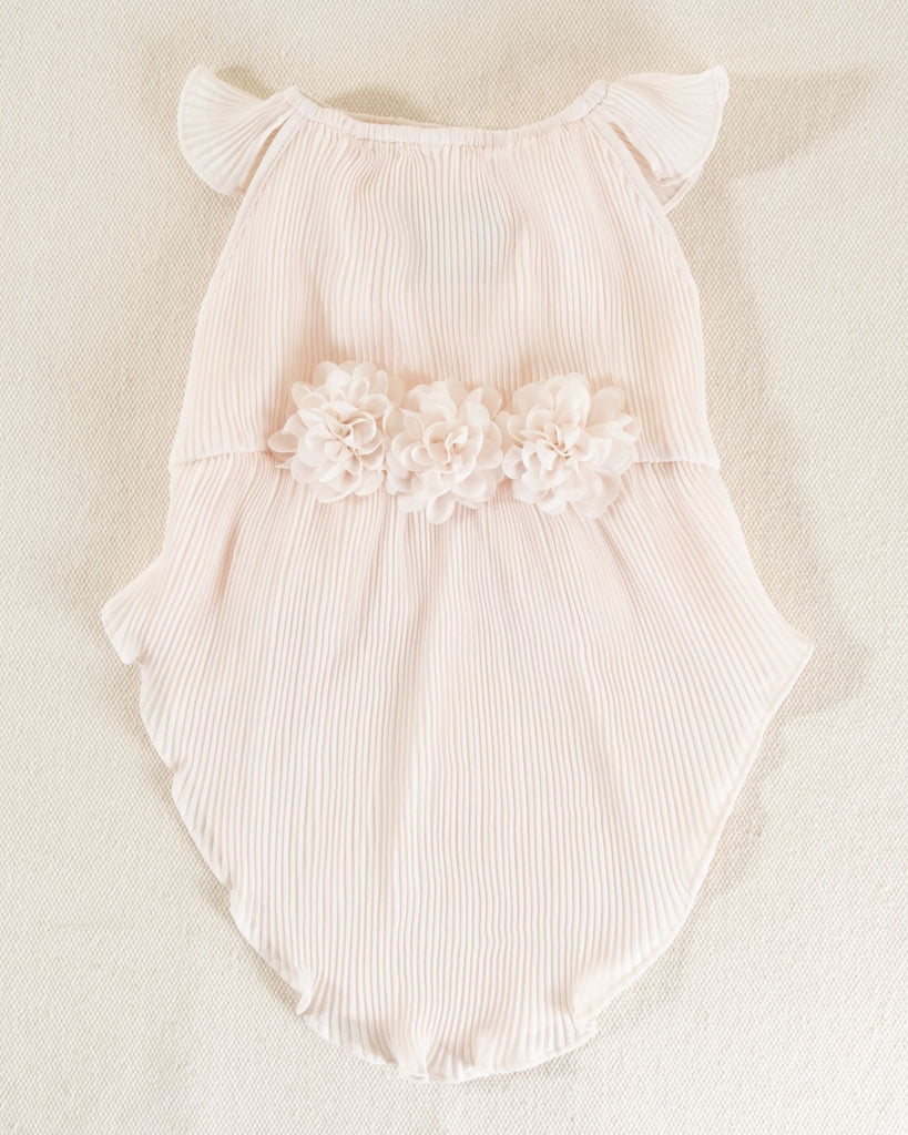 Love Story Petal Pleated Chiffon Dress