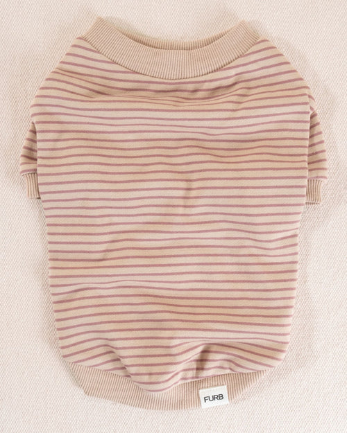 Pink Striped Dog Sweatshirt - Add style and comfort to your dog&