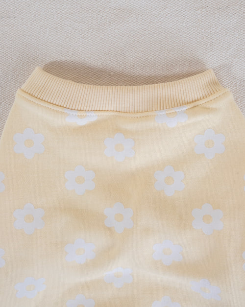 Floral dog sweatshirt, a warm and fashionable choice for small to medium-sized dogs