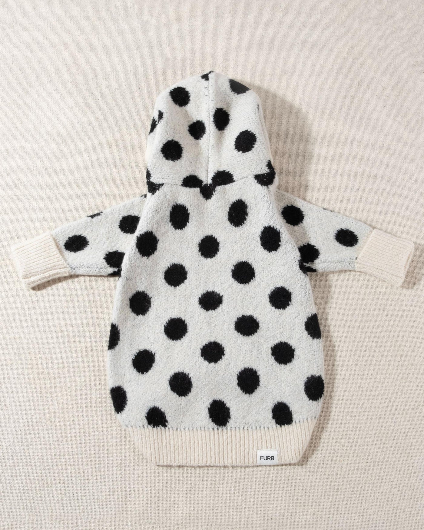 Milan Ivory + Black Polka Dot Dog Hoodie