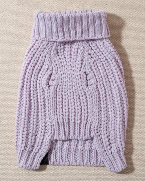Lilac Turtleneck Dog Sweater. pug sweaters for humans 