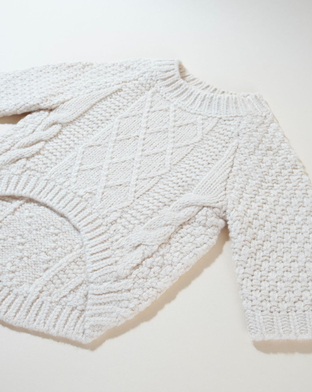 Ivory Cable Knit Sweater – FURB