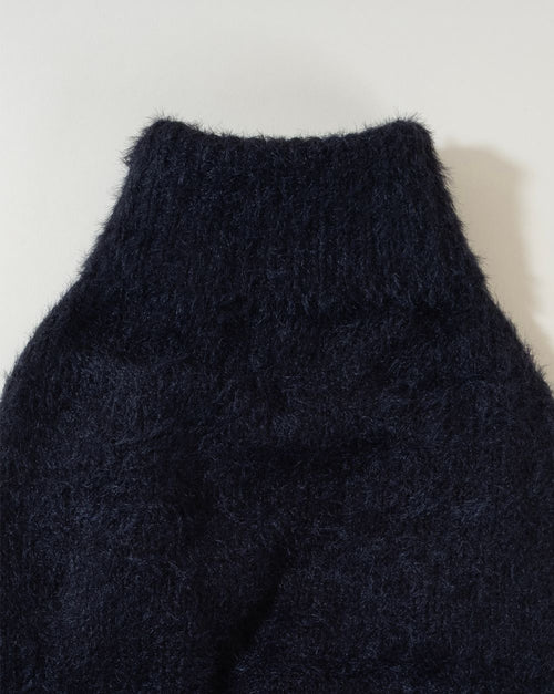 Chic black eyelash knit sweater for dogs, perfect for adding a touch of elegance to your pup&