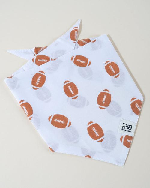 Little Champion football dog bandana for pups who love the game.