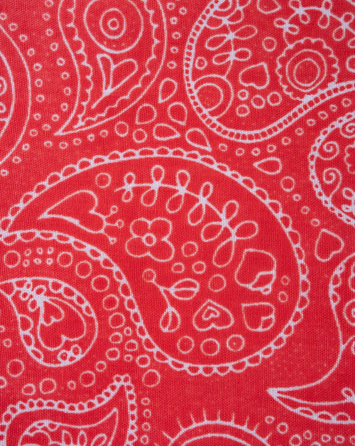 Dolly red print dog bandana for a fun, fashionable look for your pup.