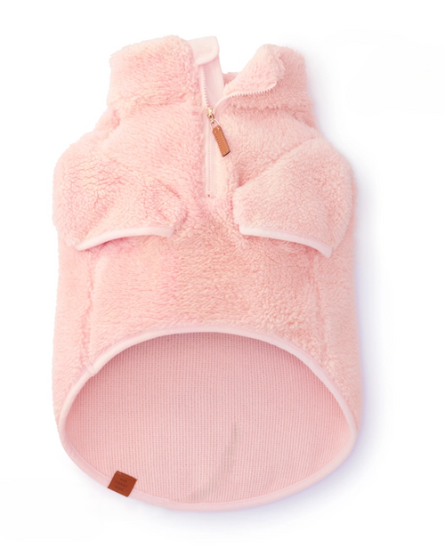Snuggle Season Pink Sherpa Dog Jacket