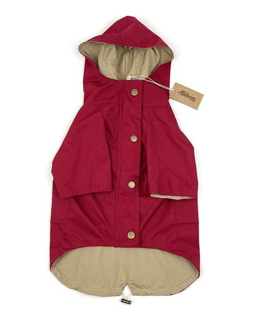 Red Dog Rain Jacket. dog waterproof coats for bichon frise 