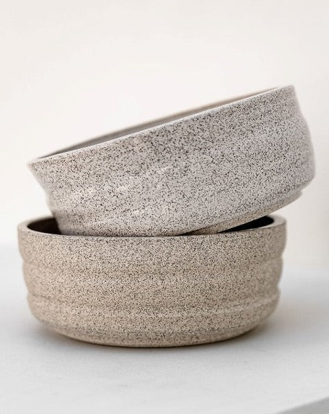 High Tide Ripple Handmade Dog Bowl Set