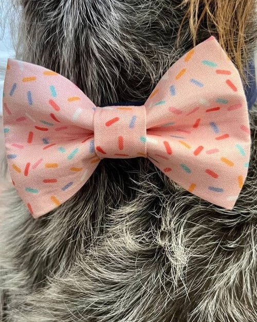 Take a Bow Pink Confetti Bow Tie.  