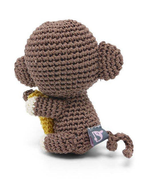 Cheerful Monkey Crochet Dog Toy, perfect for keeping your dog entertained and engaged.